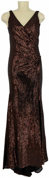 Ballkleid lang in black-brown