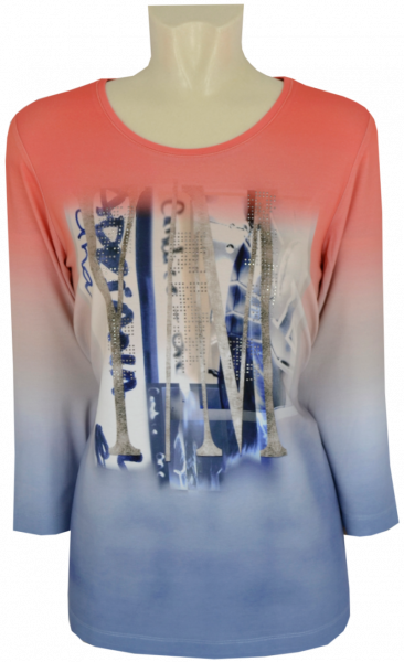 3/4 Arm T-Shirt mit Glanz