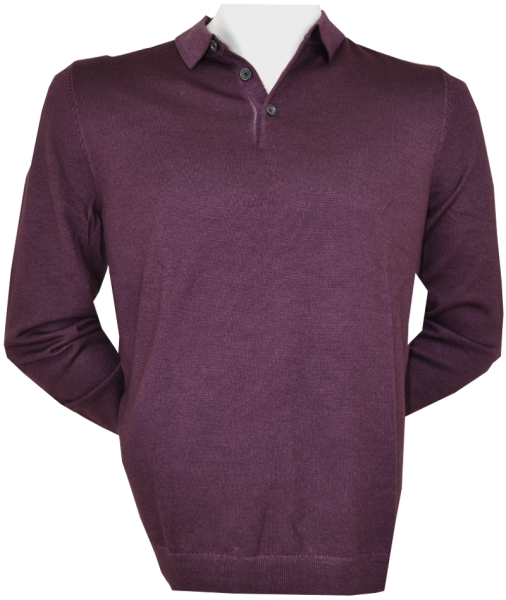 Pullover mit Kragen in beere
