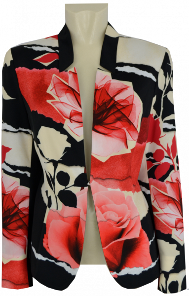Blazer in mehrfarbig mit rot