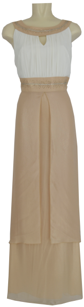 Collierkleid in offwhite-gold
