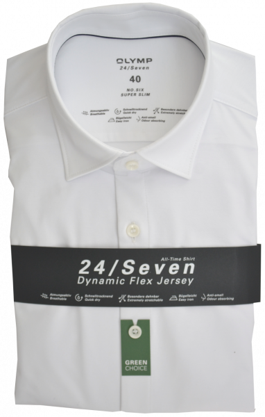 Dynamic Flex Jersey Hemd in weiß als NO.SIX