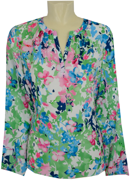 Blusenshirt in mehrfarbig gemustert