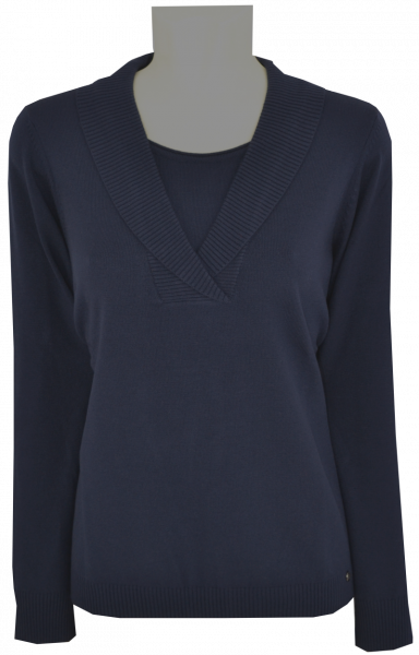 Pullover mit 1/1 Arm in marine-blau