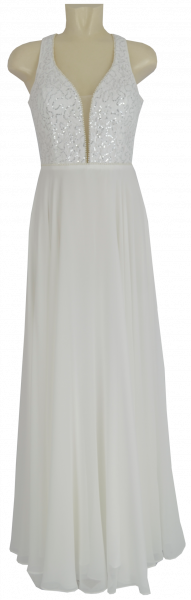 Langes Brautkleid in ivory white