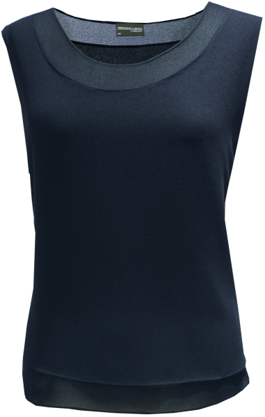 Doppellagiges Top in marine blau