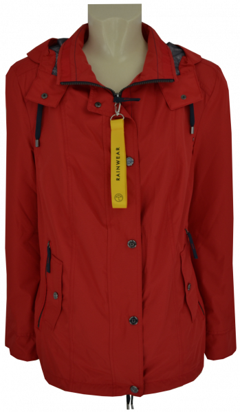 Leichte Outdoor Jacke mit Kapuze in kirschrot