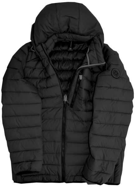 Outdoor Steppjacke in schwarz