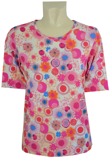 1/2 Arm T-Shirt im Retro Style mit pink