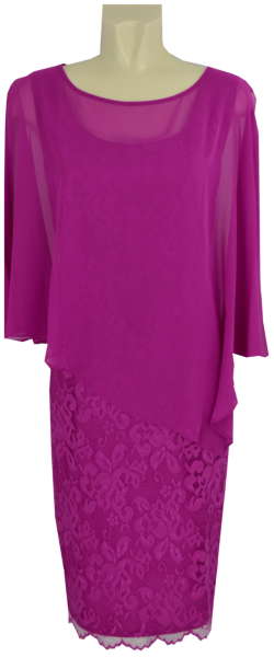 Mittellanges Kleid in lipstick