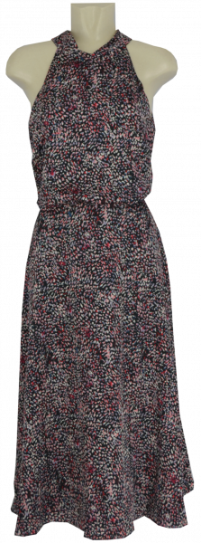 Mittellanges Kleid mit dezentem Druck