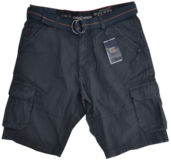 Baumwoll Cargo-Bermuda in marine blau