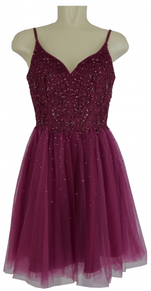 Cocktailkleid in velvet rouge