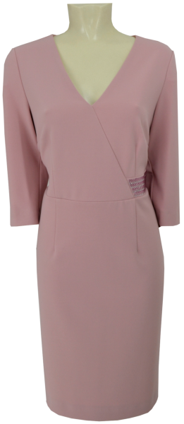 Mittellanges Kleid in clanic rose