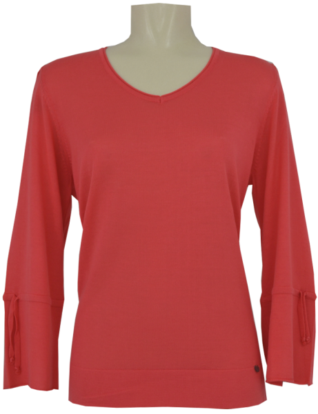 Leichter Pullover mit 3/4 Arm in red-pink