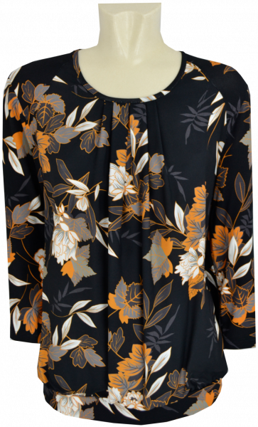 3/4 Arm Shirt in allover floral gemustert