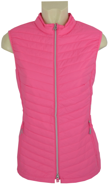 Biker Steppweste in pink