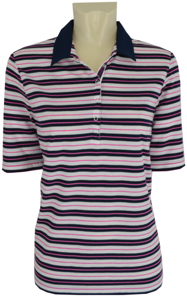 1/2 Arm Polo Shirt in geringelt