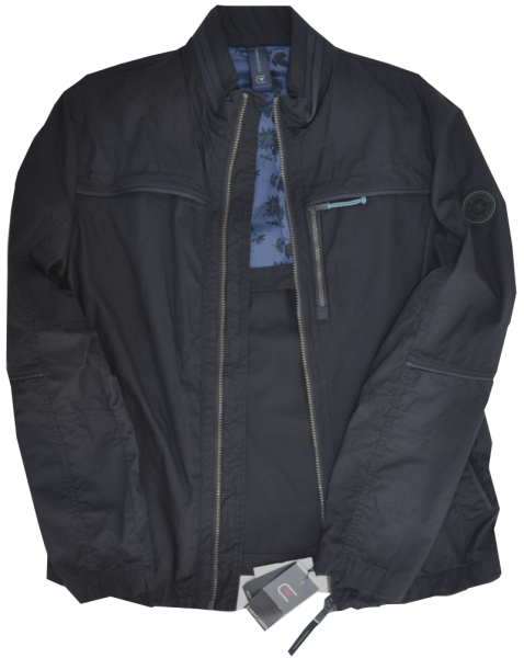 Leichte Baumwoll Outdoor Jacke in marine-blau