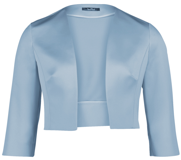 Bolero-Jacke aus Stretch Satin in bluish grey