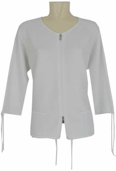 3/4 Arm Strickjacke in weiß