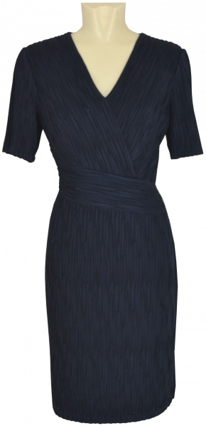 Mittellanges Jersey Kleid in night mit Glanz