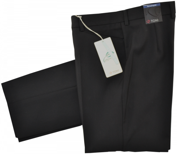 Woll Stoffhose in schwarz