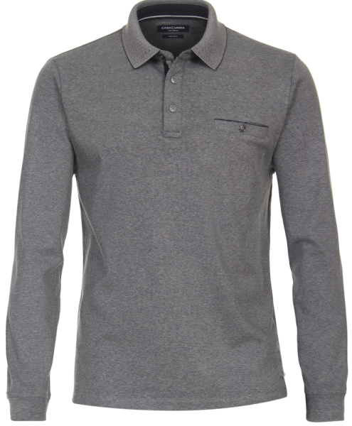 1/1 Arm Polo Shirt in grau-blau meliert