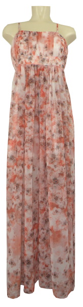 Leichtes Sommerkleid in floral orange gemustert