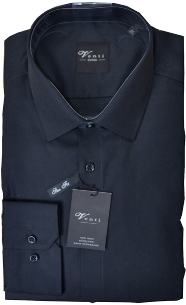 Slim Fit Businesshemd in Schwarz