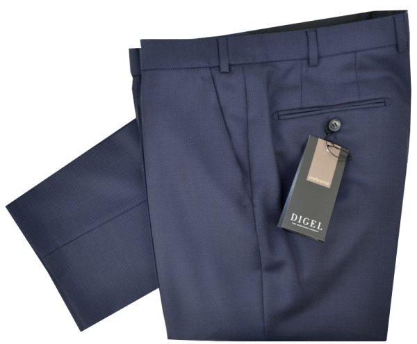 Anzug Hose in dunkel Blau mit feiner körniger Struktur