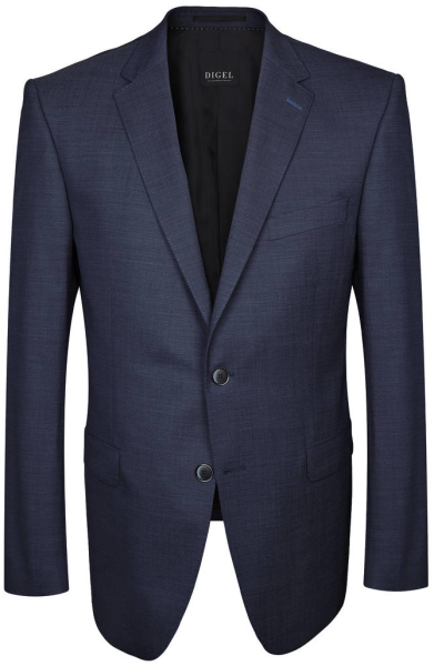Anzug Blazer mit taillierter Passform in blau mit Struktur