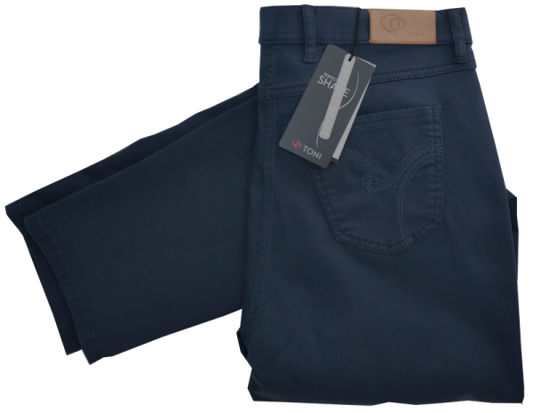 Freizeithose in marine blau
