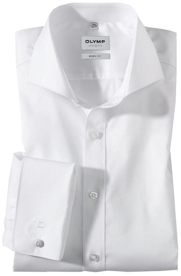 Hemd in weiß mit Umschlag Manschette