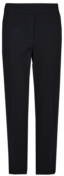 Schmal geschnittene Jersey Hose in schwarz