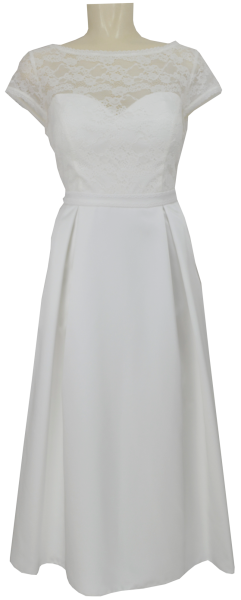 Mittellanges Brautkleid in ivory white