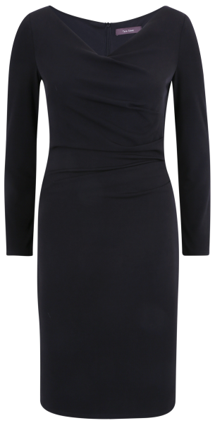 Mittellanges Jesey Kleid in black
