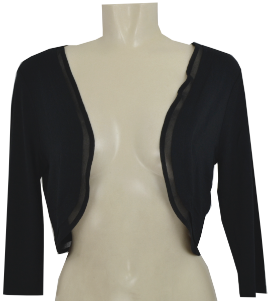 Kurze Bolero-Jacke in in jet black