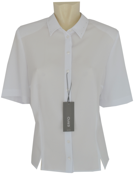 1/2 Arm Bluse in weiß mit Struktur