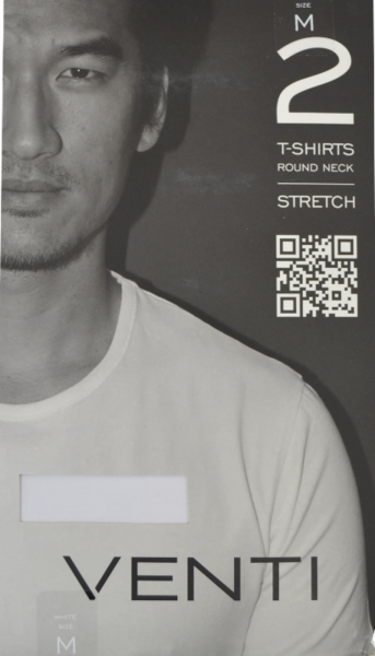 T-Shirt in weiß als Doppelpack mit Rundhals