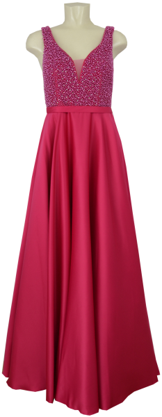 Langes Ballkleid in pink glow