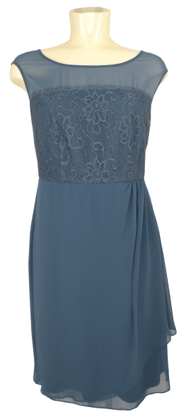 Mittellanges Abendkleid in pacific blue