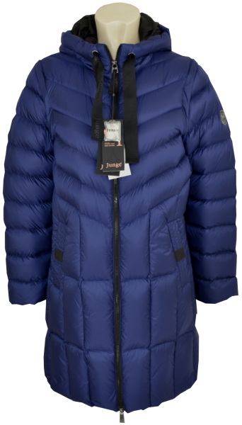 Daunen Stepp-Long Jacke in midnight blue