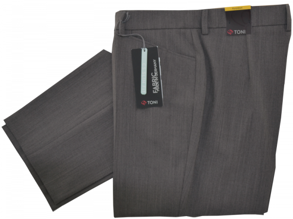 Woll Stoffhose in taupe meliert