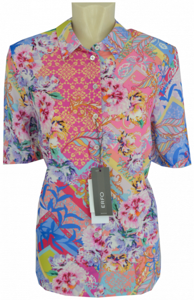 1/2 Arm Bluse mit floralem Dessin