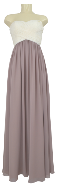 Ballkleid lang in new white/taupe