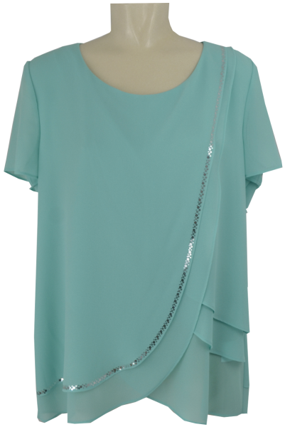 Blusen-Shirt in aquamarin