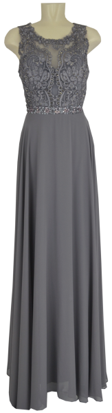 Langes Ballkleid in grau