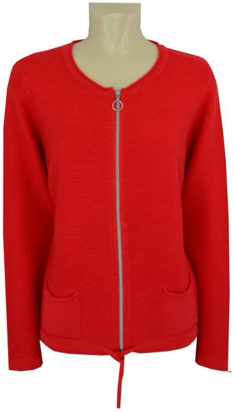 Strickjacke mit R-V in mohn