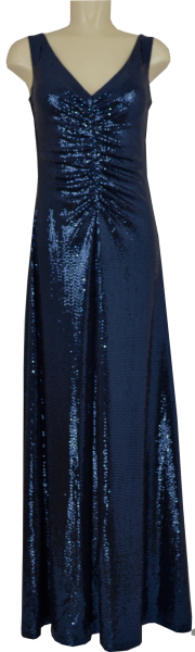 Langes Ballkleid mit Glanz in night sky